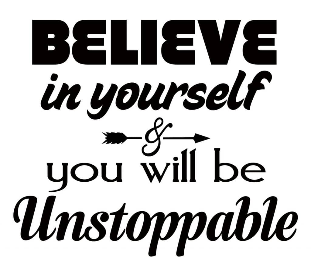 Free Believe in yourself SVG File