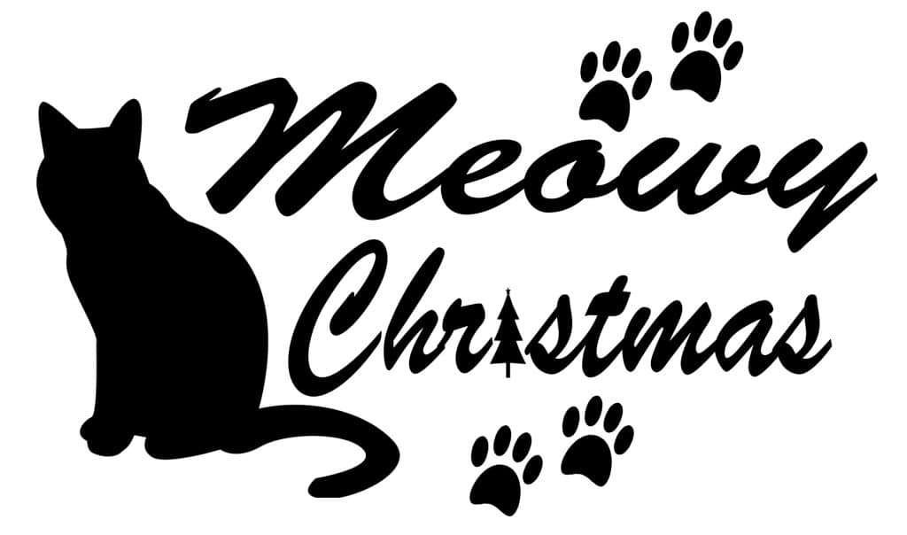 Free Cat Christmas SVG File