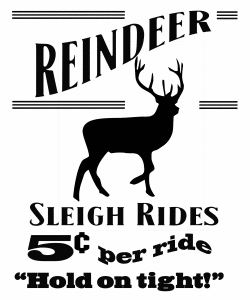 Free Reindeer Sleigh Ride SVG File