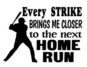 Free Baseball Home Run SVG Cutting File
