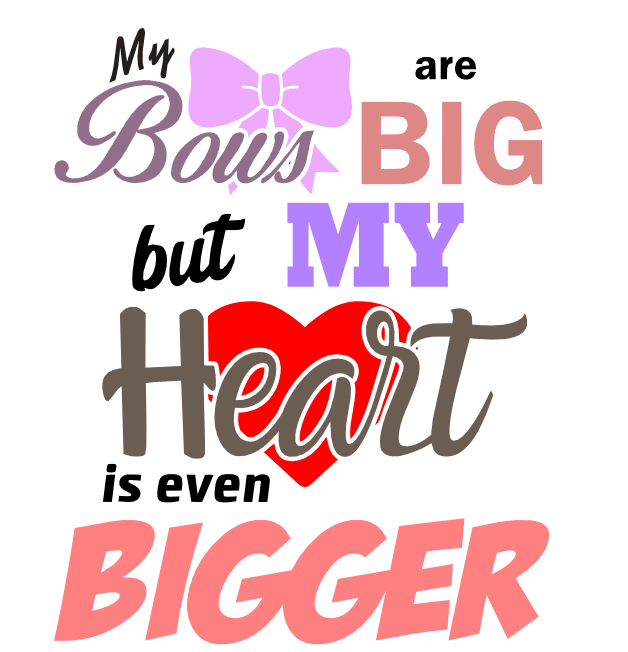 Free Bows and Heart SVG Cutting File