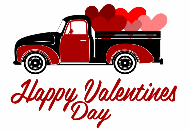 FREE Happy Valentines Day Truck SVG File - Free SVG Files