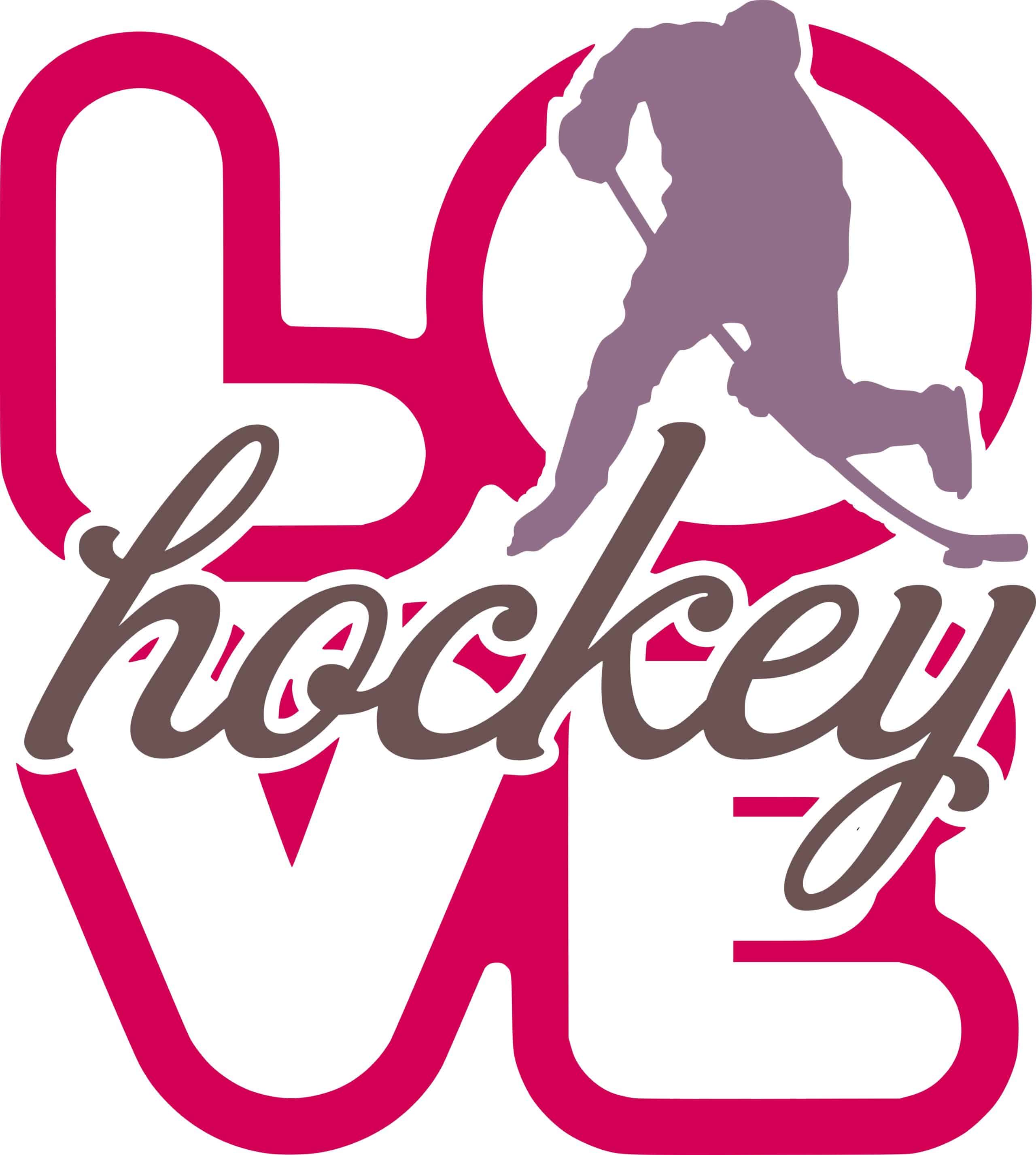 Free Love Hockey SVG Cutting Fie