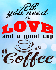 Free Love and Coffee SVG File
