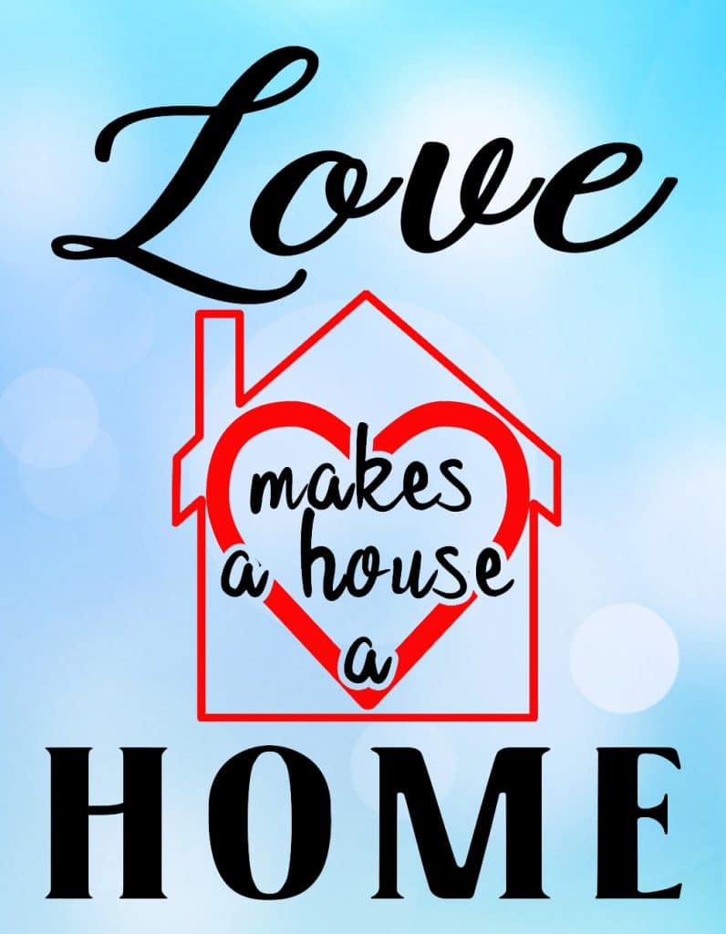 Free Love Makes a House SVG File