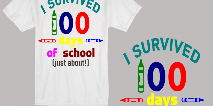 Free I Survived 100 Days SVG Cutting File