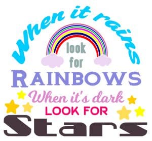 Free Rainbows and Stars SVG File