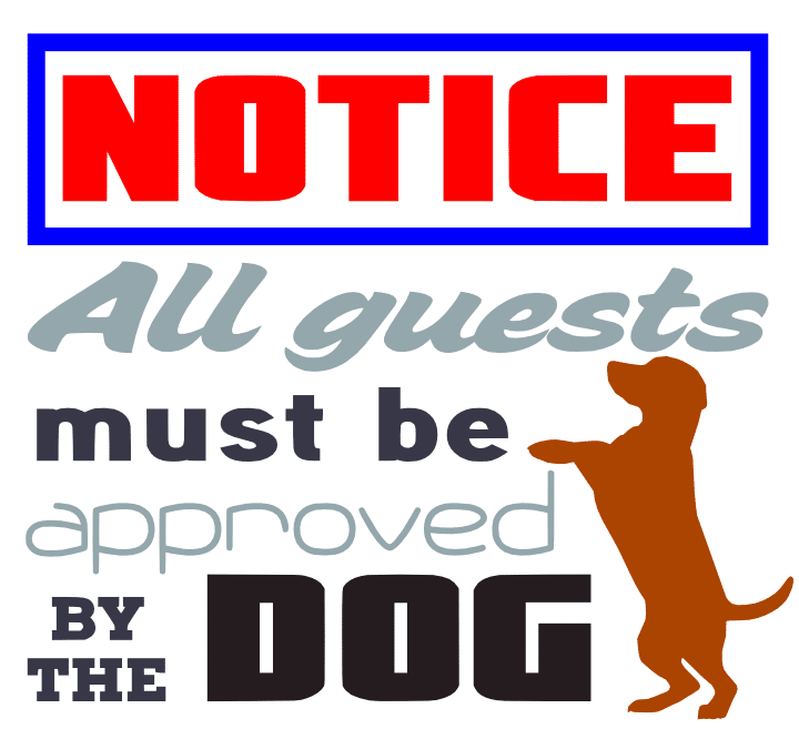 Free Dog Notice SVG Cutting File