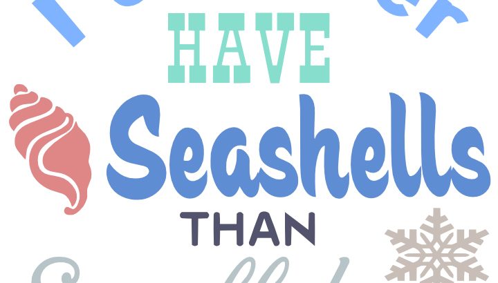 Free Seashells SVG Cutting File