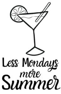 Free Less Mondays more Summer SVG File