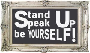 Free Stand Up Speak Up SVG Cutting File for the Cricut.