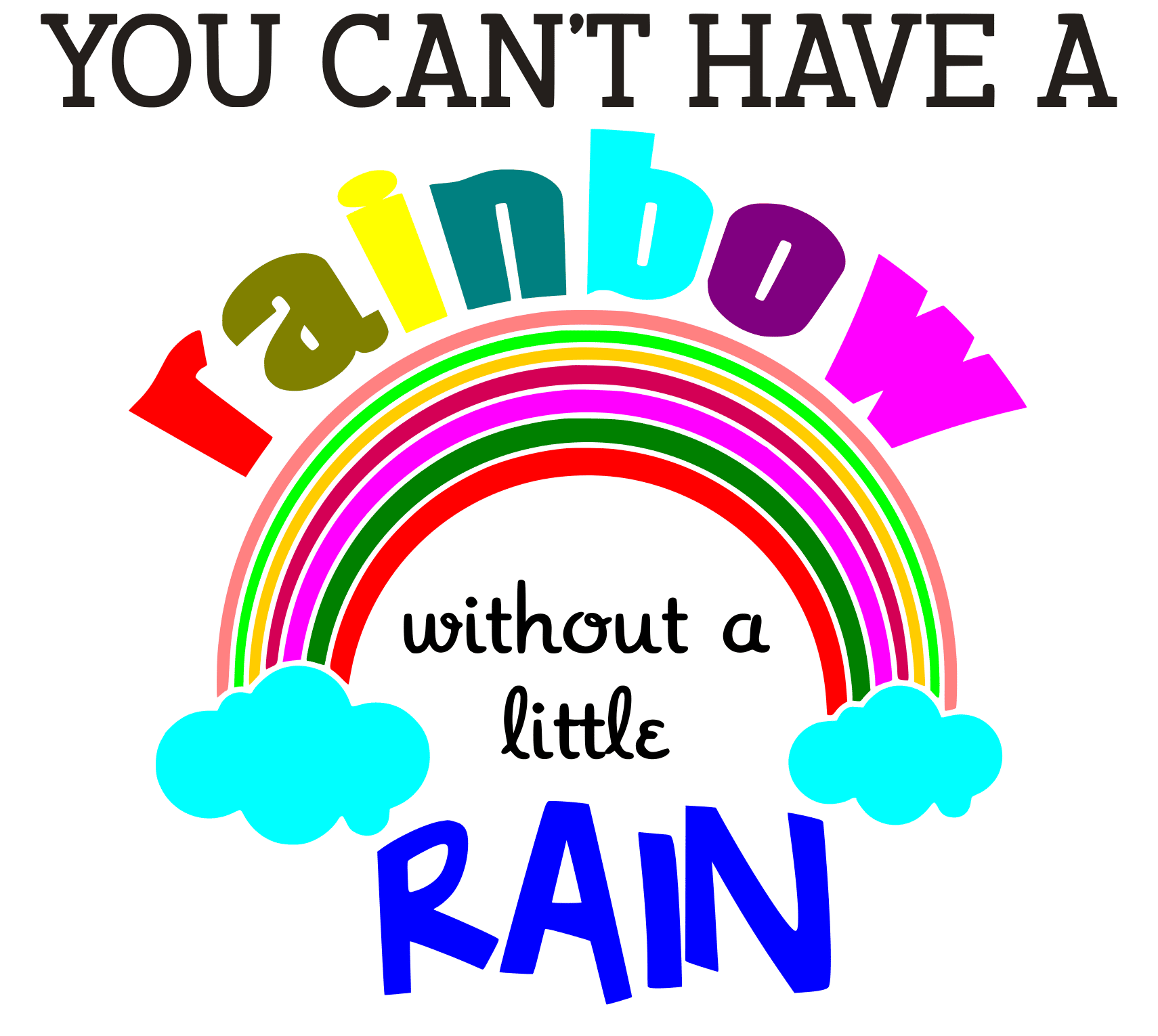 Free Rainbow without a little Rain SVG File