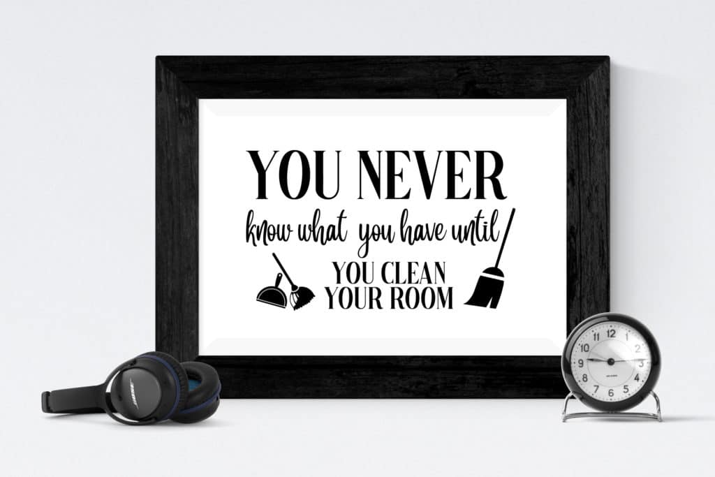 Free Clean Your Room SVG File