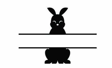 Free Split Bunny SVG File