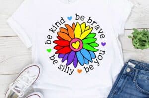 Be Kind Be Brave Be Silly Be You Sunflower DXF SVG PNG
