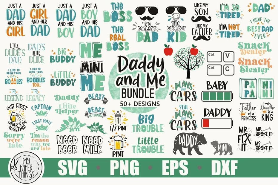 Free Daddy and Me SVG Files