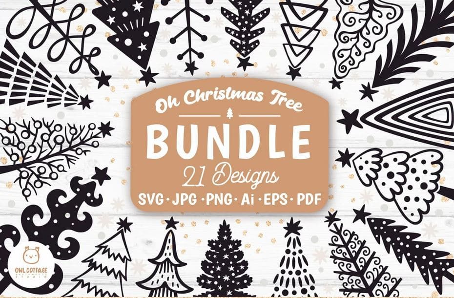 Free Christmas Tree SVG Bundle