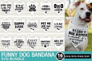 Free Pet Dog Bandana SVG File Bundle